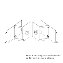 Kuchyňská linka LUNA ab | 120 + 230 cm | PREMIUM BOX zásuvky | UNI dvířka | artisan/bílá