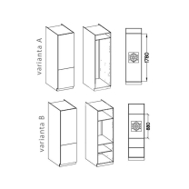 Kuchyňská linka LUNA ab | 120 + 230 cm | PREMIUM BOX zásuvky | UNI dvířka | artisan/bílá