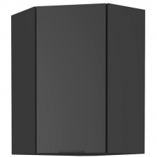 SIENA | horní skříňka 60x60 GN-90 1F (45°) rohová s policemi | 60x60 cm | UNI | VYSOKÁ | černá